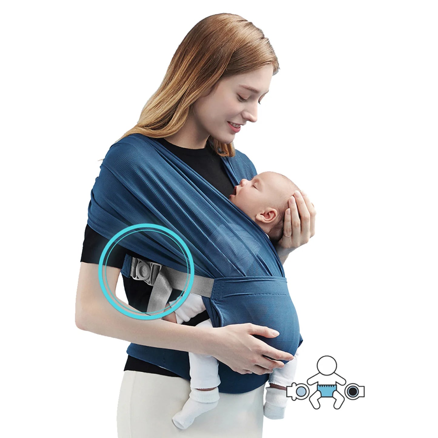 Wrap Baby Carrier Infant Sling Perfect for Newborn Babies and Children Up To 41 Lbs